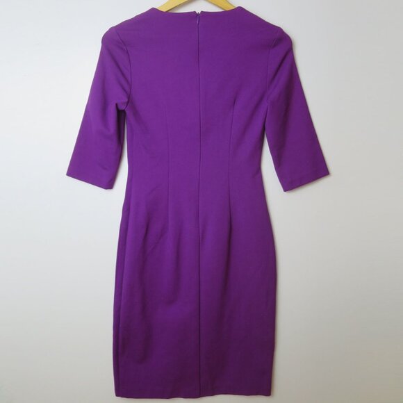 Joseph Ribkoff Ponte Sheath Dress in Wild Orchid Size 4 - Picture 4 of 7